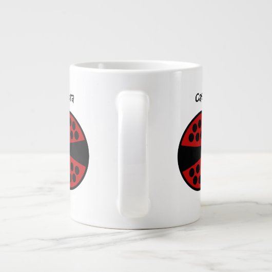 可愛い女の子が虫のまわりにめ ジャンボコーヒーマグカップ (裏面)