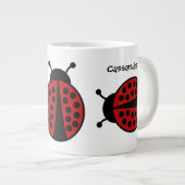 可愛い女の子が虫のまわりにめ ジャンボコーヒーマグカップ (正面右)