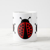 可愛い女の子が虫のまわりにめ ジャンボコーヒーマグカップ (正面)