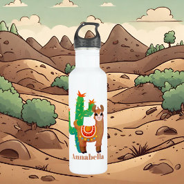 可愛い女の子にラマという名前を付ける ウォーターボトル