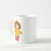 可愛い女の子のキャラクター コーヒーマグカップ (正面左)