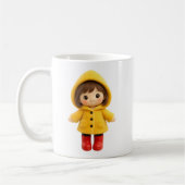 可愛い女の子のキャラクター コーヒーマグカップ (左)