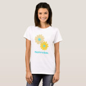 可愛い女の子の花のTシャツ Tシャツ (正面フル)