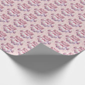 可愛い女の子ボディスーツのタイル模様 ラッピングペーパー (角)