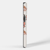 可愛い女の子向けリボンとコーヒーデザインのカスタマイズ可能なケース Case-Mate iPhoneケース (裏面 / 右)
