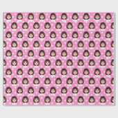 可愛い女の子（点字） ラッピングペーパー (フラット)
