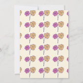 可愛い女カスタマイズの子の誕生日 招待状 (裏面)