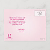 可愛い女性のカーボーイなげなわ女感謝してい子の君はがき ポストカード (裏面)