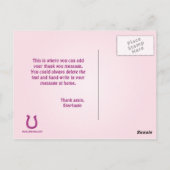 可愛い女性のカーボーイなげなわ女感謝してい子の君はがき ポストカード (裏面)