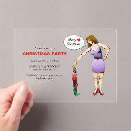 可愛い女性のクリスマスパーティー アクリル招待状