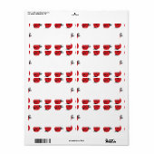 可愛い女性のバグパターン ラベル (フルシート)