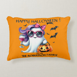 可愛い女性の幽霊のハロウィン アクセントクッション