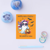 可愛い女性の幽霊のハロウィン チラシ (シングル)