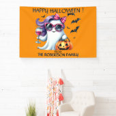 可愛い女性の幽霊のハロウィン 横断幕 (インサイチュ)