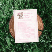 可愛い女最高のの子のベアーゲームカードを知っている 招待状