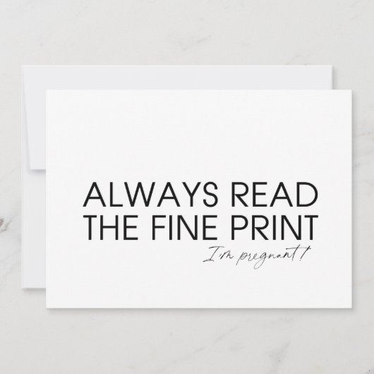 . .可愛い妊娠が両親を明かしてくれるベビー カード (正面)