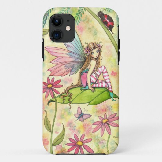 可愛い妖精とてんとう虫の幻想的なアート Case-Mate iPhoneケース (裏面)