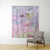 可愛い妖精とラディバグ水彩画 タペストリー (インサイチュ)