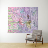 可愛い妖精とラディバグ水彩画 タペストリー (インサイチュ(横))