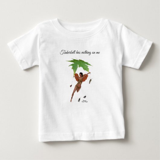 可愛い妖精のウィルト茶色のウィングズBabys Tシャツ (正面)