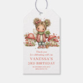 可愛い妖精の7歳の誕生日フラワーギフトタグ ギフトタグ (正面)