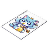 可愛い妖精食べ猫の生の蜂蜜 ノートブック (左側)