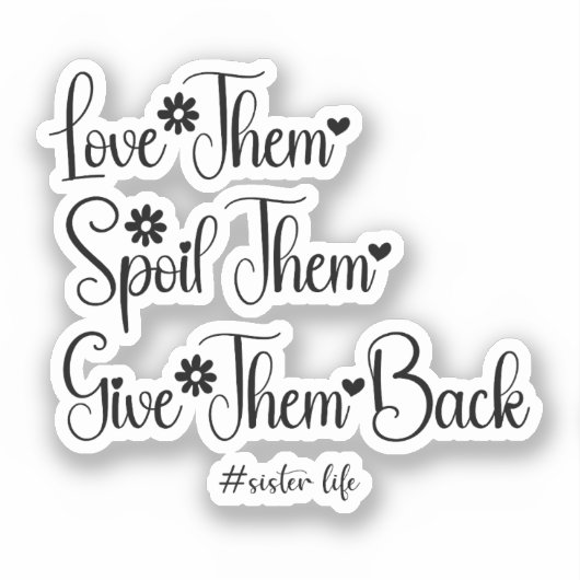 可愛い妹与えを甘やかす シール (正面)