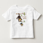 可愛い姉妹猿とリルのベビー兄弟 トドラーTシャツ (正面)
