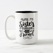 可愛い姉妹追加メッセージ ツートーンマグカップ (左)