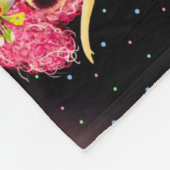 可愛い姿スケーターのアイススケートパーソナライズされた女 フリースブランケット (角)