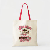 可愛い娘を持つママのコーヒーとキラキラ トートバッグ (正面)
