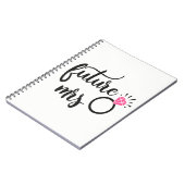 可愛い嫁結婚嫁が未来へ婚約 ノートブック (左側)