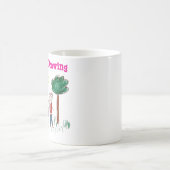 可愛い子のアートワークスクールを追加 コーヒーマグカップ (中央)