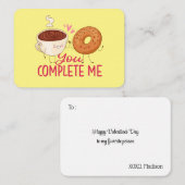 可愛い子供おもしろいのバレンタインデー ノートカード (正面/裏面)