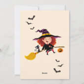 可愛い子供がスプオクタキュラーハロウィーンの招待をブー シーズンカード (裏面)