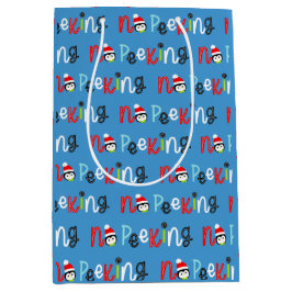 可愛い子供のお洒落クリスマス ミディアムペーパーバッグ