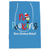 可愛い子供のお洒落クリスマス ミディアムペーパーバッグ (正面)