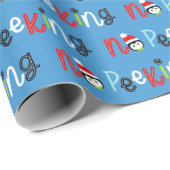 可愛い子供のお洒落クリスマス ラッピングペーパー (ロールコーナー)