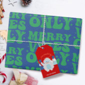 可愛い子供のクリスマスのピークなし ギフトタグ