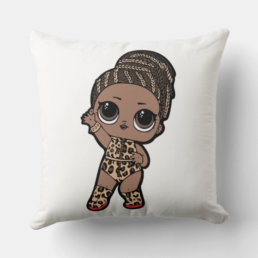 可愛い子供のファッション喜び – タイガープリントジャンプスーツ クッション (裏面)