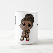 可愛い子供のファッション喜び – タイガープリントジャンプスーツ コーヒーマグカップ (中央)