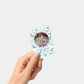 可愛い子供の恐竜カラフルのカスタム写真の子供ID バッジ (手持ち)