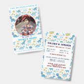 可愛い子供の恐竜カラフルのカスタム写真の子供ID バッジ (正面＆裏面)