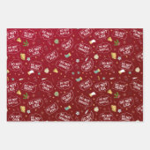 可愛い子供を開かないおもしろい諺クリスマス ラッピングペーパーシート (正面3)