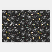 可愛い子供を開かないおもしろい諺クリスマス ラッピングペーパーシート (正面)