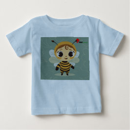 可愛い子供用のベビーTシャツ | かわいい蜂のキャラクター トッド ベビーTシャツ