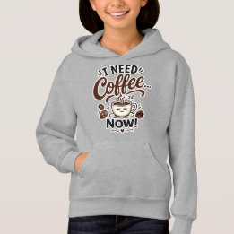 可愛い子供用コーヒーホーディーギフト 急いでコーヒーを