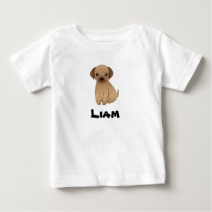 可愛い子供用Tシャツのドギー付きモノグラム ベビーTシャツ