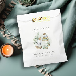 可愛い子供部屋エッセンシャルリービリーグリーンベイビーシャワー フェイバーバッグ