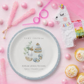 可愛い子供部屋エッセンシャルリービーブルー男の子ベビーシャワー ペーパープレート (パーティー)